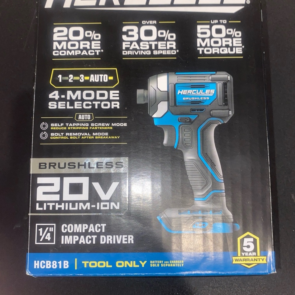 Blue and Black 20V Lithium-Ion Compact Impact Driver